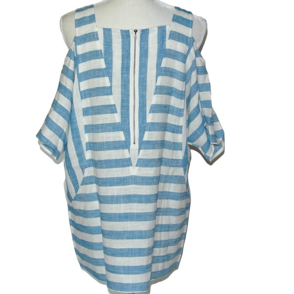 Soft Surroundings Sunset Linen Blend Striped Tunic - Picture 11 of 12